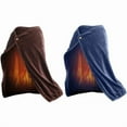 thumbnail image 2 of Galaxy USB Rechargeable Heated Plush Shawl Pad Warming Electric Blanket (Gray), 2 of 5