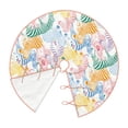 thumbnail image 2 of Daiia Zebra Colourful Drawing Merry Christmas Tree Skirt , Xmas Large Lace-up Tree Skirt, Santa Snowflakes Rustic Home Decorations New Year Party Farmhouse Decor-30", 2 of 7