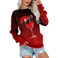 thumbnail image 4 of Gibobby Sudadera Navidad mujer Sudadera de Navidad para mujer, divertido árbol de Navidad, camión, gráfico, cuello redondo, casual, ajuste holgado(Rojo,M), 4 of 5