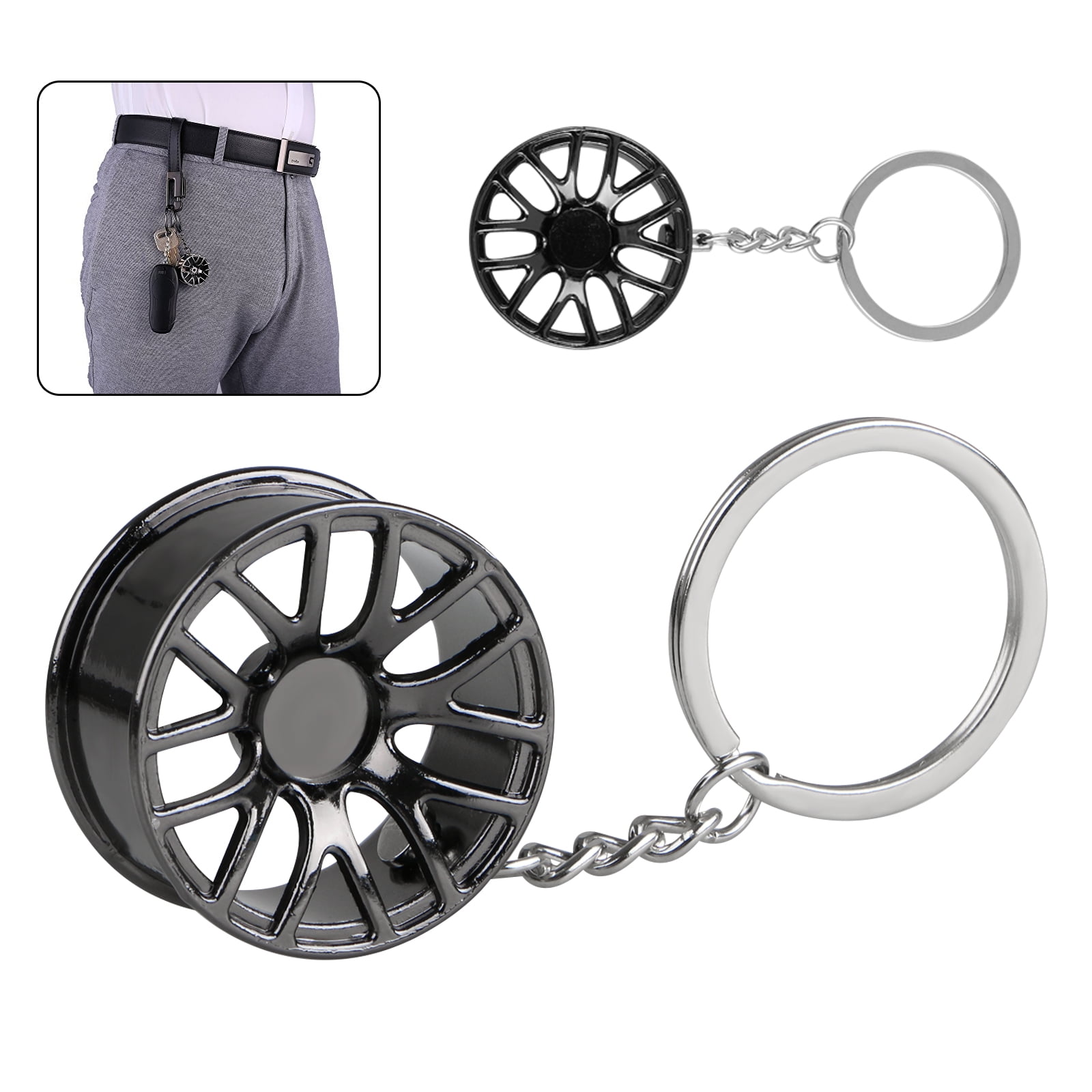 1X Fashion Creative Wheel Hub Rim Model Man/'s Keychain Car Key Chain Cool Gift
