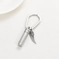 thumbnail image 4 of Cremation Jewelry Cylinder Urn Keychain for Ashes Memorial Pendant with Angel Wing Stainless Steel Keepsake, 4 of 6