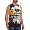 thumbnail image 2 of Balery American Bald Eagle Camisetas sin mangas para hombre, absorbe la humedad y protege contra el mal olor.-Small, 2 of 7