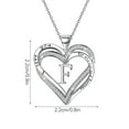 thumbnail image 2 of Collar de diamantes de doble corazón para mujer con 26 letras inglesas Collar de pareja Wmkox8yii fajkfhkj94, 2 of 2