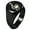 Black, variant on Sterling Silver Treble Clef Heart Engraved Round Flat Top Polished Ring