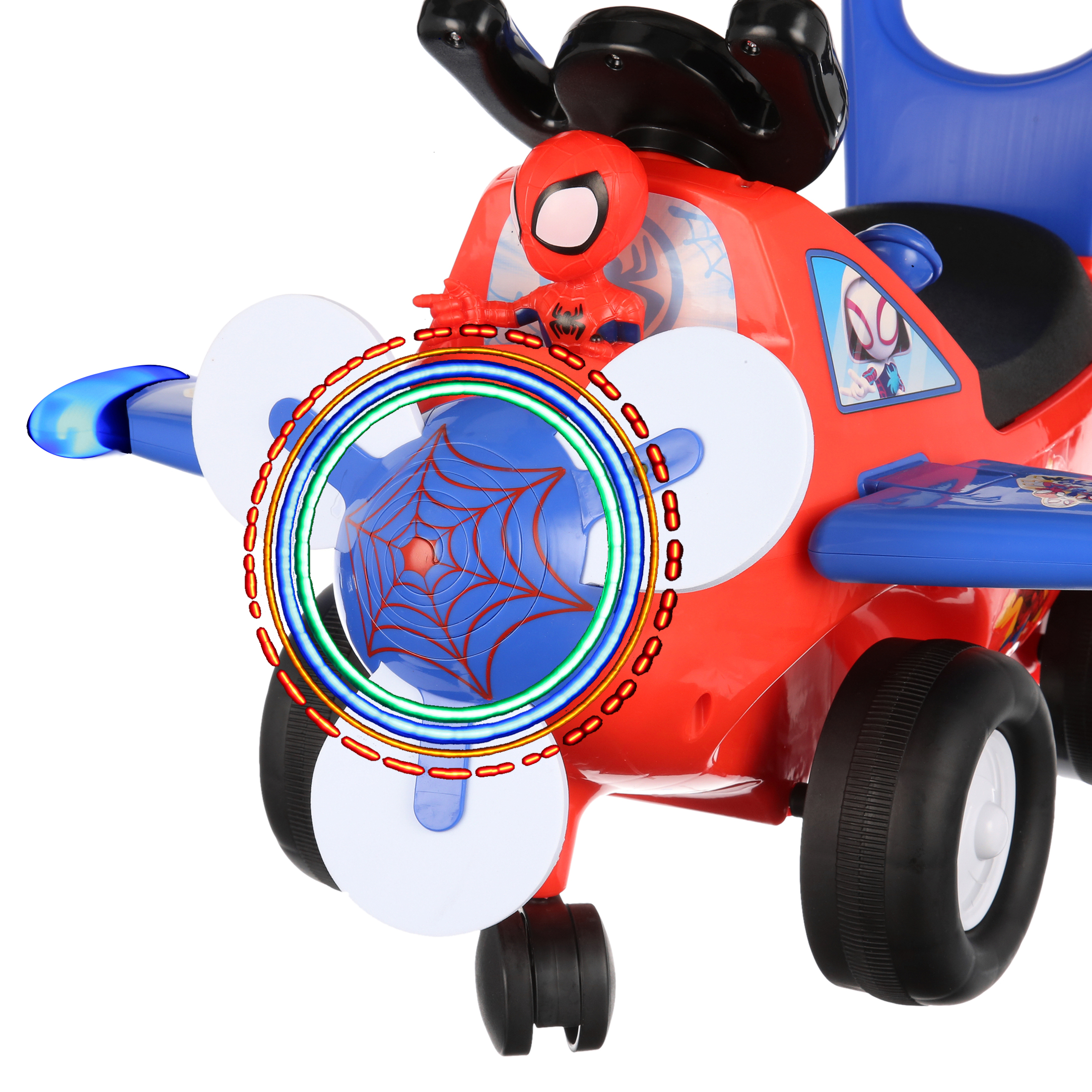 Marvel Spidey Activity Plane Ride-On Toy, Ages 1-3 photo 5