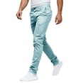 thumbnail image 5 of Mens Chinos Slim Fit Stretch Lightweight Quick Dry Flat Front Skinny Golf Dress Pants with Button and Zipper Big and Tall Size S-3XL Light Blue, 5 of 5