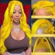 thumbnail image 2 of Peluca Avolo, cabello humano amarillo, 13 x 4 pulgadas, encaje frontal, 30 pulgadas, ondulado, 2 of 6