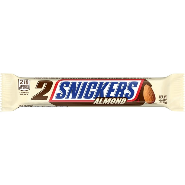 US Blanks - Snickers Almond Chocolate Candy Bar, 3.23 Oz - Walmart.com ...