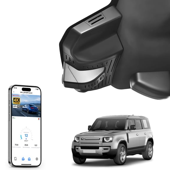 Mangoal 4K Dash Cam Starvis Sensor Fit for Land Rover Defender 2020-2026, 110 90 130 P300 P400 P500 P525 P635 S SE V8, OEM Style, WiFi & APP, GPS, 64GB Card