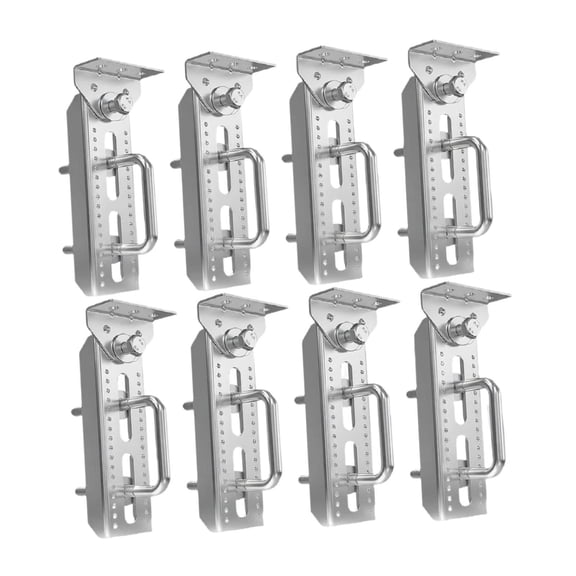 Soportes de bancada para remolque de barco de 8", accesorios para travesaño de remolque de barco, giratorios resistentes 8 piezas plateadas