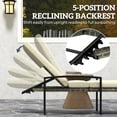 thumbnail image 4 of Outsunny Chaises Longues d'Extérieur, Ensemble de 2 Chaises Longues de Patio en Osier, 4 of 10