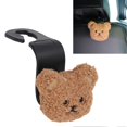 thumbnail image 2 of car seat back headrest hook portable cute plush bear decor car seat hook for bottle bib baby supplies brown bear, 2 of 5