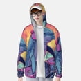 thumbnail image 2 of Balery Hip-Hop DJ Dolphin Sudadera ligera de manga larga con capucha y protección solar UPF 50+ para hombre y mujer, ideal para pesca y running-Large, 2 of 7