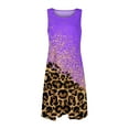 thumbnail image 5 of SMihono Robe Maxi Bohème d'Été pour Femmes Grande Taille Décontractée Imprimée Col Rond Manches Courtes Ample Longueur Genou Robe de Plage, 5 of 5