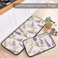 thumbnail image 2 of Flowers Floral Lavender Kitchen Mat Set of 2, Non-Slip Kitchen Rug for Floor, Waterproof Sink Carpet for Home, Office, Laundry, 2 of 6