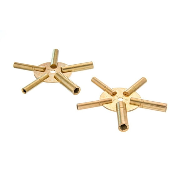 SE JT6338-2 Even and Odd 5-in-1 Brass Clock Winding Key Set (2 PC.)