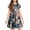 Navy, variant on Grblisyd Dresses for Girls Summer Short Sleeve Dress Fashion Floral Print A Line Swing Basic Sundress