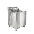 thumbnail image 1 of Stainless Steel Double Basin Portable Sink Hand Wash Station Sink with Hot Water, 1 of 8