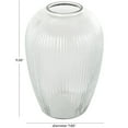 thumbnail image 3 of DecMode 12" Ribbed Glass Vase, 3 of 13