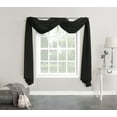 thumbnail image 5 of No. 918 Juliette Voile Sheer Rod Pocket Window Curtain Scarf, 59"x216", Black, 5 of 6
