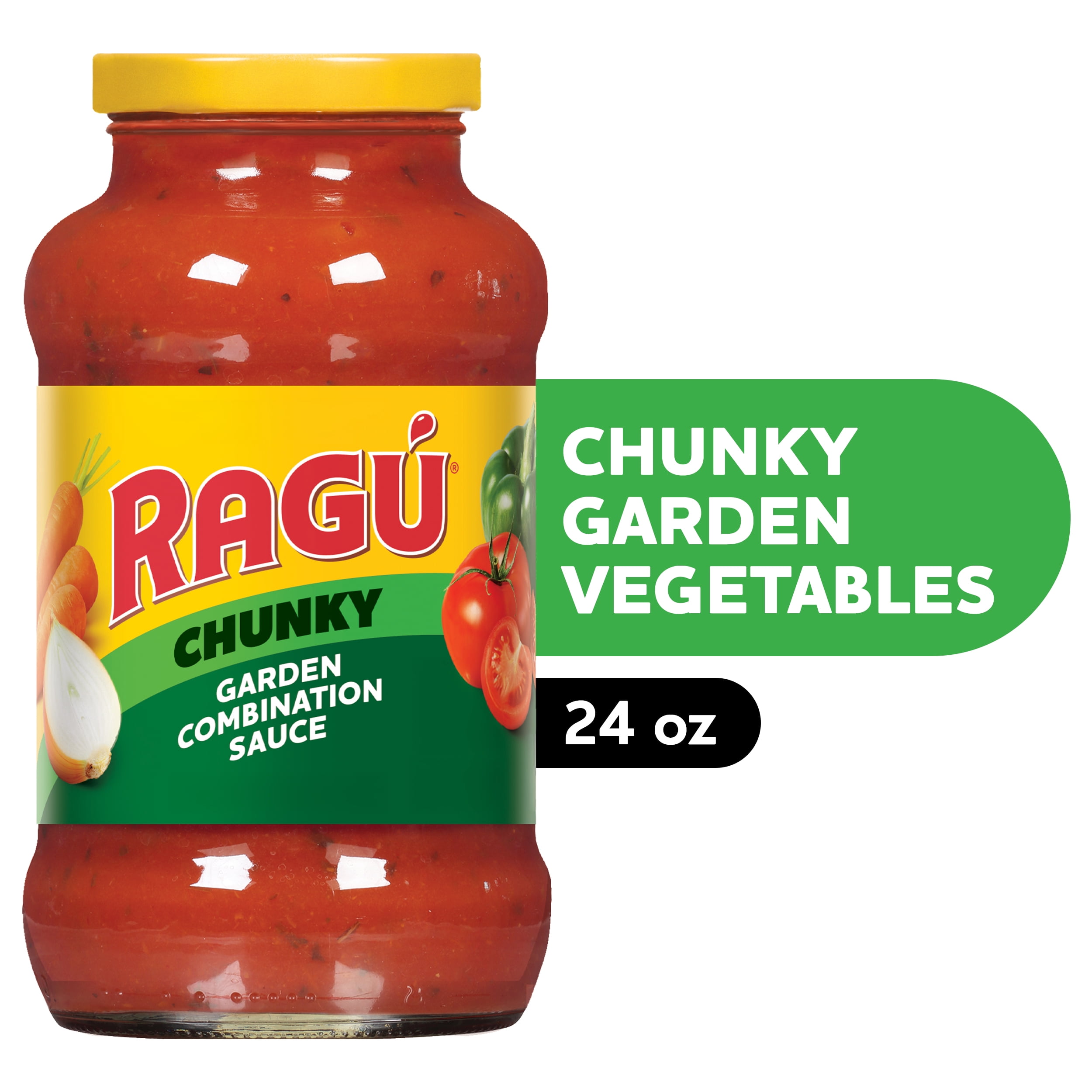 (12 pack) RAGU Chunky Garden Combination Vegetable Pasta Sauce, 24 oz