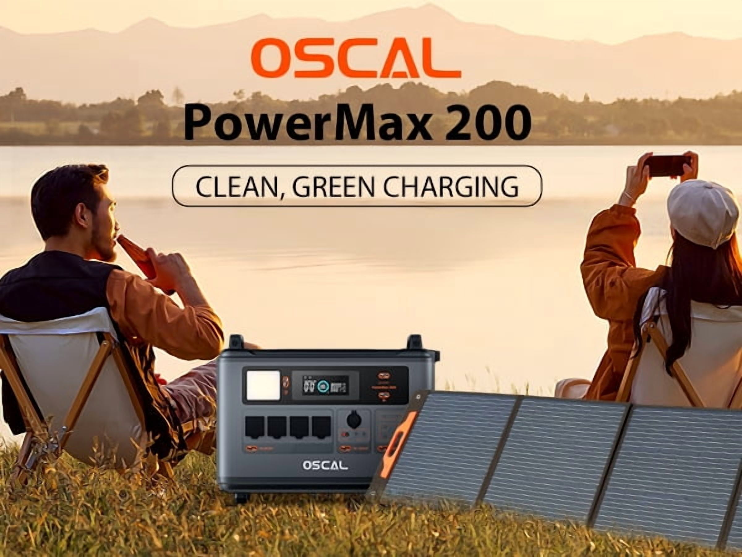 OSCAL PM 200W Foldable Solar Panel IP65 Waterproof Portable Solar Panel