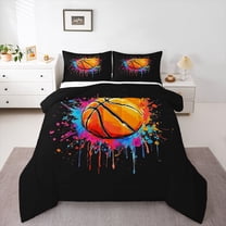 Castle Fairy Boys Girls Basketball Gamer Twin Comforter Sets,Sport Gamer Bedding Set