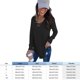 thumbnail image 5 of Pure Camisetas De Manga Larga Vendaje Con Cuello En V Mujeres Tops Jersey Suelto (Negro Xl) Tmvgtek Mujer, 5 of 5