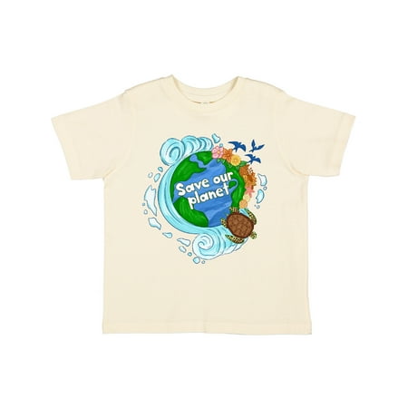 

Inktastic Earth Day Save Our Planet Turtle and Birds Gift Toddler Boy or Toddler Girl T-Shirt