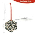 thumbnail image 3 of Honeii Flowers Print Christmas Tree Acrylic Ornament | Christmas Decoration, Living Room Bedroom Garden Seasonal Decor for Christmas Tree-Hexagon, 3 of 7