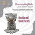 thumbnail image 5 of Chocolate Golf Balls - 3 LB Resealable Stand Up Bulk Candy Bag (approx. 240 pieces) - Individually Foil Wrapped Chocolate Balls - Sports Themed Candies, 5 of 6