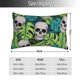 thumbnail image 2 of Balery Skull and Palm Leaves Funda de Cojín Estampada, Regalos para Mujeres, Regalos de Amor para Ella, Regalos para Novia o Esposa, Funda de Almohada-16"x24", 2 of 6