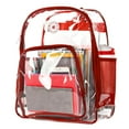 thumbnail image 3 of K-Cliffs Unisex Heavy Duty Clear  PVC Transparent Backpack in Red, Teen-Adult, 3 of 8