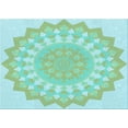 thumbnail image 1 of Ahgly Company Indoor Rectangle Patterned Aquamarine Green Area Rugs, 7' x 9', 1 of 6