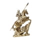 thumbnail image 5 of Estatua de caballero dorado a caballo, accesorio decorativo de escritorio para sala de estar. 20x7x29cm, 5 of 9