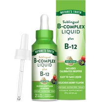 Vitamin B Complex Siblingual Liquid | 2 FL Oz | Delicious Berry Flavor | by Nature's Truth