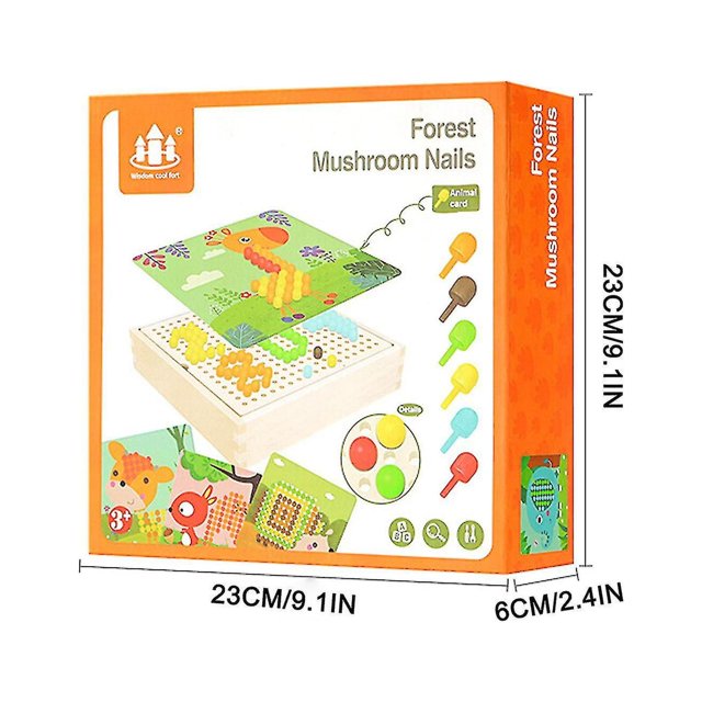 Rompecabezas de uñas creativo de madera para niños, juguete de lucha con combinación de ejercicio de inteligencia educativa temprana