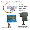 thumbnail image 2 of Portable Digital Flowmeter and Turbine Water Flow Sensor Cheap YF-S301 0.3-10LPM Cold Water 60 Degree ,Durable Build, 2 of 8