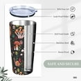 thumbnail image 3 of Cat Tumbler with Lid and Straw, 20 oz Stainless Steel Insulated Water Bottle Coffee Mug, Gifts for Cat Lovers, 3 of 3