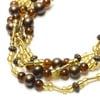 Cousin Strung Brown Mix Glass Beads, 220 Piece