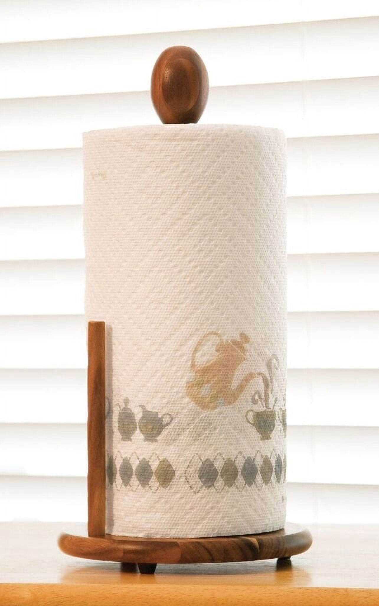 Lipper International Acacia Standing Towel Holder, Brown