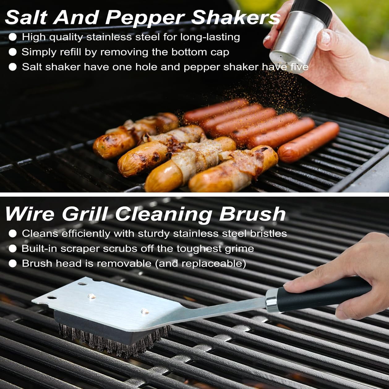 POLIGO 22PCS Grill Accessories Set for Outdoor Cooking, BBQ Tools with Case - Ideal Gifts for Men