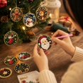 thumbnail image 4 of 12Pack Mixed Christmas Character Diamond Art Kits for Adults,Wooden Ornaments for Christmas Tree, 4 of 7