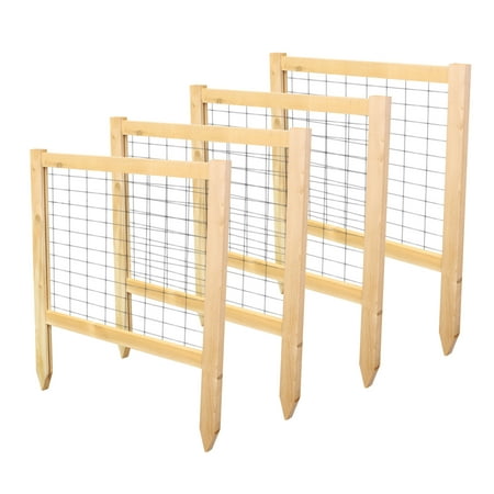 Cedarwood Fence - Greenes Fence CritterGuard 23.5 in. Cedar Garden Fence (4 Pack)