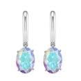 thumbnail image 2 of Sterling Silver with Mercury Opal Topaz Dangle Earrings, 2 of 4