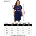 thumbnail image 5 of Yesfashion Women Plus Size Bodycon Elegant Midi Dress Peplum Business Office Sheath Cocktail Dress With Belt, 5 of 5