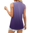 thumbnail image 3 of Jalioing Women's Tank Tops Fashion V Neck Button Sleeveless Tank Shirts Summer Trendy Casual Gradient Shirts, 3 of 7