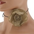 thumbnail image 2 of Unique Bargains 1 Pc Adjustable choker necklace Dried Rose Pattern Wrap around wrist bracelet Coffee Color, 2 of 6