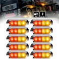 thumbnail image 2 of 10Pcs 10V-30V 4LED Trailer Side Marker Light for Car Auto Truck Boat Lights Clearance Tail Warning Brake Lamp, 2 of 5