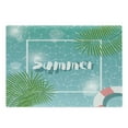 thumbnail image 1 of Pool Party Cutting Board, Tropical Themes Summer Calligraphy in Square Frame Water and Life Buoy, Decorative Tempered Glass Cutting and Serving Board, in 3 Sizes, by Ambesonne, 1 of 2